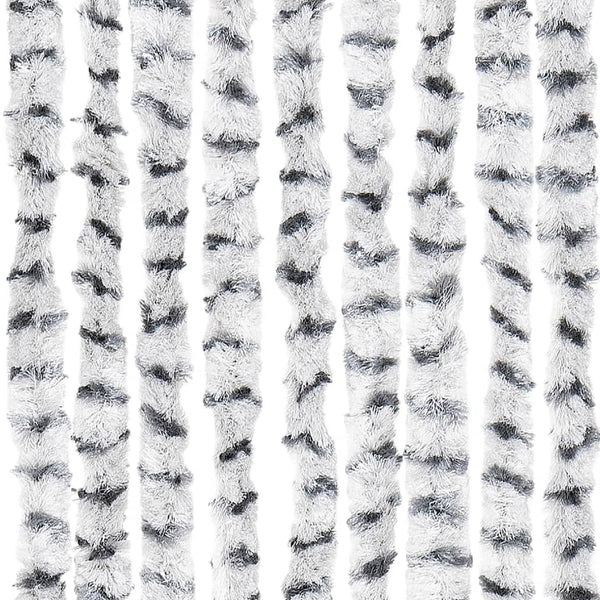 Chenille Fliegenvorhang Hellgrau/Dunkelgrau 90x200 cm