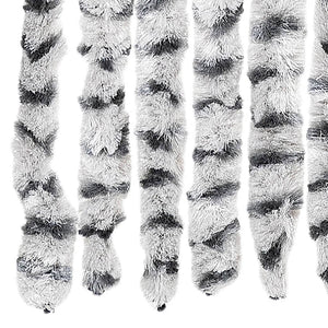 Chenille Fliegenvorhang Hellgrau/Dunkelgrau 90x200 cm
