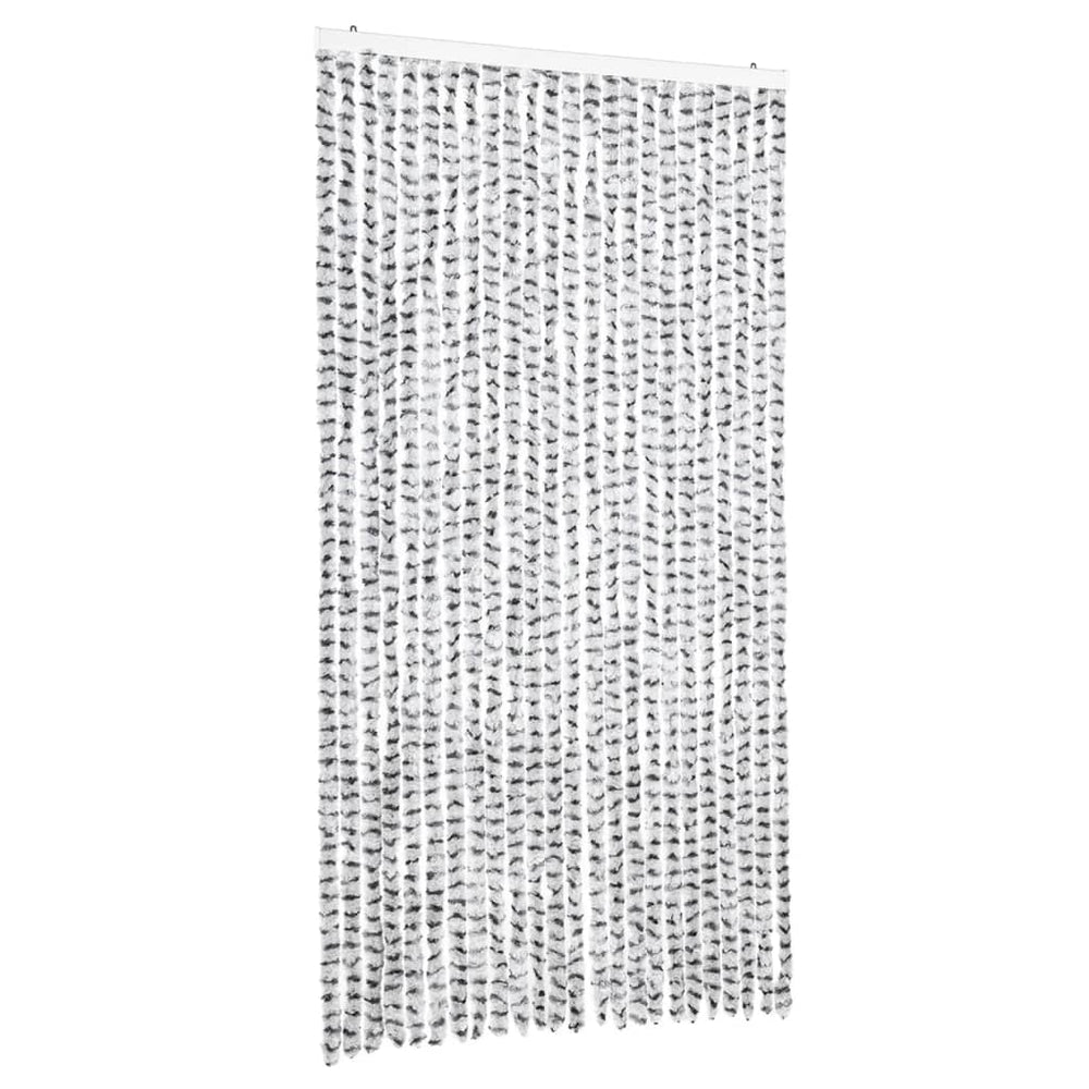 Fliegenvorhang Chenille Hellgrau/Dunkelgrau 100x200 cm