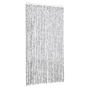Fliegenvorhang Chenille Hellgrau/Dunkelgrau 100x200 cm