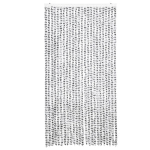 Fliegenvorhang Chenille Hellgrau/Dunkelgrau 100x200 cm