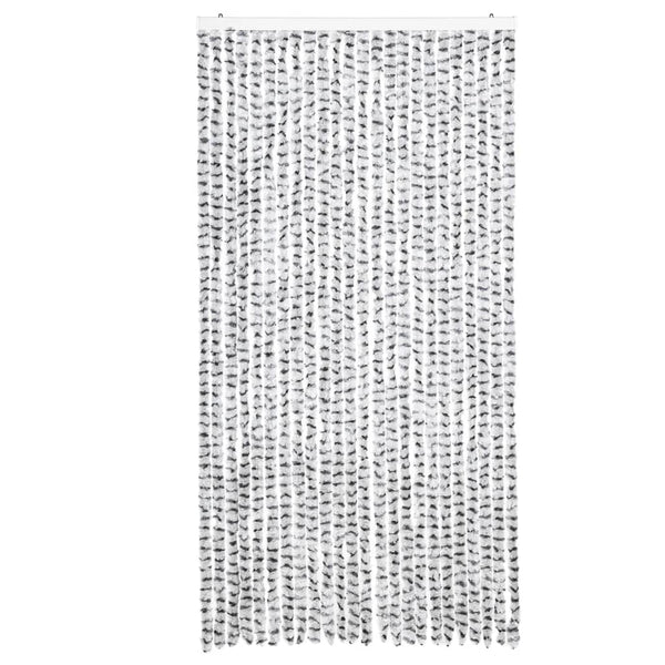Fliegenvorhang Chenille Hellgrau/Dunkelgrau 100x200 cm