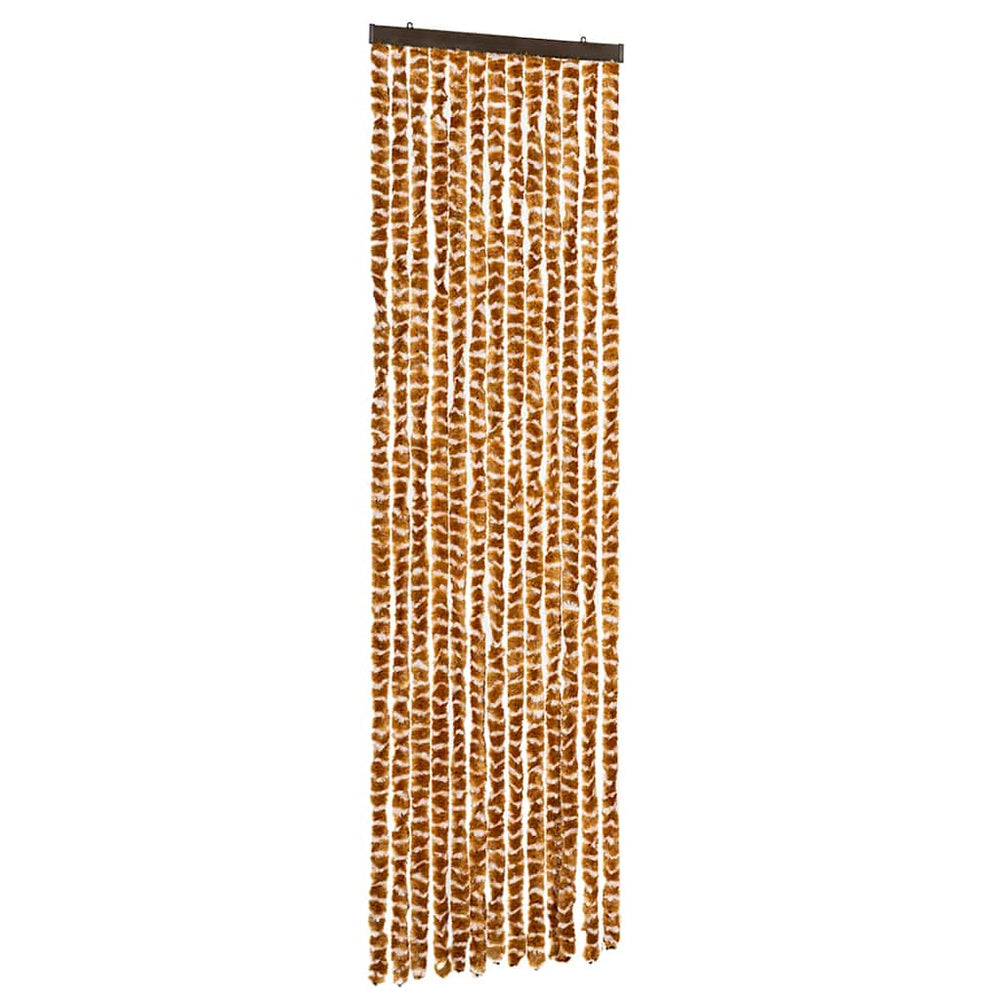 Chenille Fliegenvorhang Ocker/Weiß 56x200cm