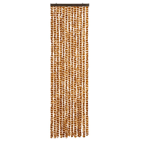 Chenille Fliegenvorhang Ocker/Weiß 56x200cm