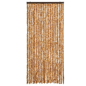Chenille Fliegenvorhang Ocker/Weiß 90x200 cm
