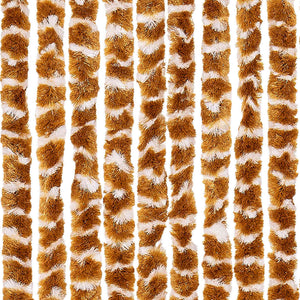 Chenille Fliegenvorhang Ocker/Weiß 90x200 cm