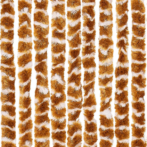 Chenille Fliegenvorhang Ocker/Weiß 90x200 cm