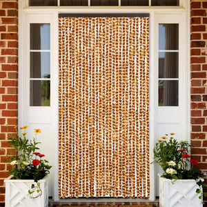 Chenille Fliegenvorhang Ocker/Weiß 90x200 cm