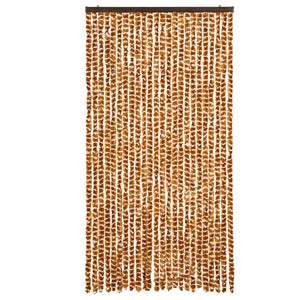 Chenille Fliegenvorhang Ocker/Weiß 100x230 cm