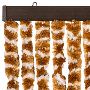 Chenille Fliegenvorhang Ocker/Weiß 100x230 cm