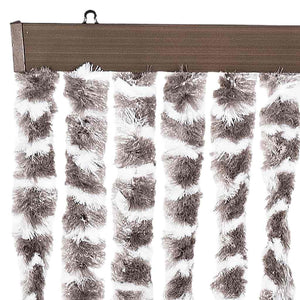 Chenille Fliegenvorhang Taupe/Weiß 56x200cm