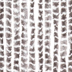Chenille Fliegenvorhang Taupe/Weiß 56x200cm