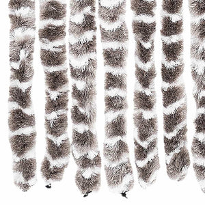 Chenille Fliegenvorhang Taupe/Weiß 56x200cm