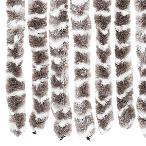Chenille Fliegenvorhang Taupe/Weiß 100x200 cm