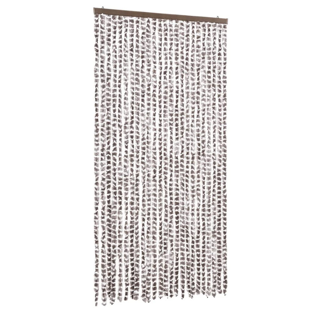 Fliegenvorhang Chenille Taupe/Weiß 100x230cm