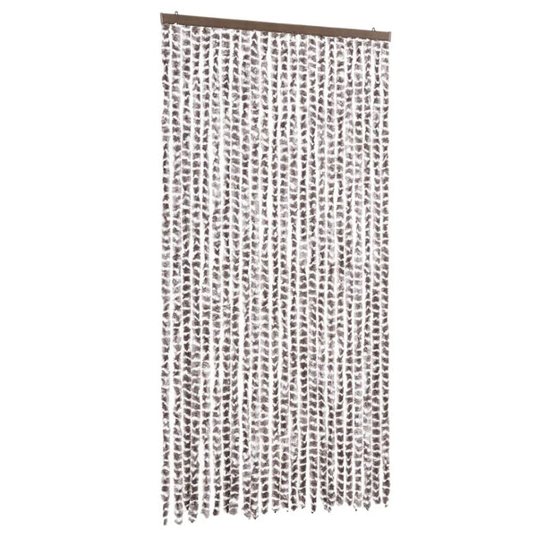 Fliegenvorhang Chenille Taupe/Weiß 100x230cm