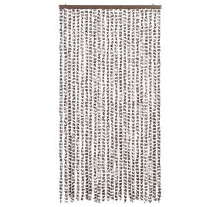 Fliegenvorhang Chenille Taupe/Weiß 100x230cm