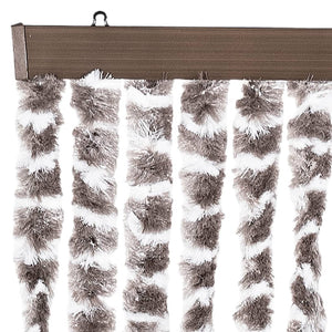Fliegenvorhang Chenille Taupe/Weiß 100x230cm