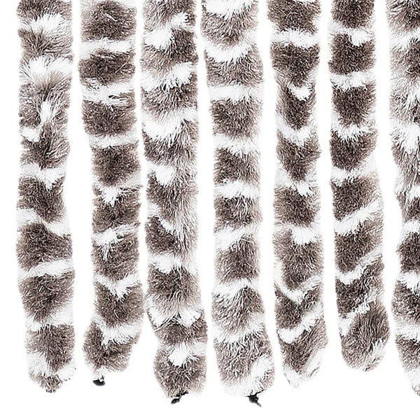 Fliegenvorhang Chenille Taupe/Weiß 100x230cm