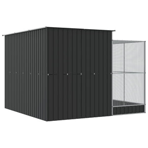 vidaXL Volière avec extension Argent 290 x 303 x 216 cm Acier