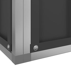 vidaXL Volière avec extension Argent 290 x 303 x 216 cm Acier