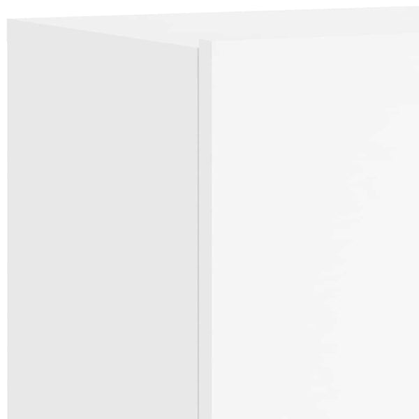 vidaXL Meuble TV mural 4 pcs Blanc Bois d'ingénierie