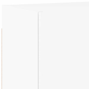 vidaXL Meuble TV mural 4 pcs Blanc Bois d'ingénierie