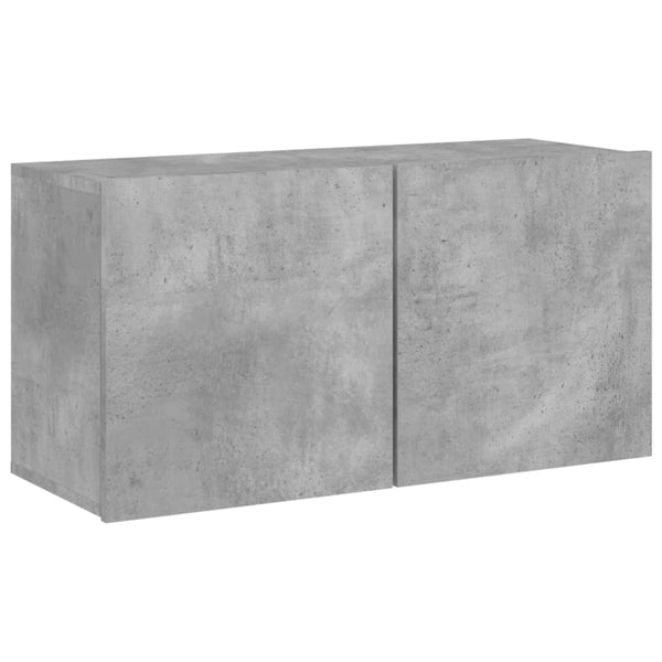 vidaXL Meuble TV 4 pcs Gris béton Aggloméré