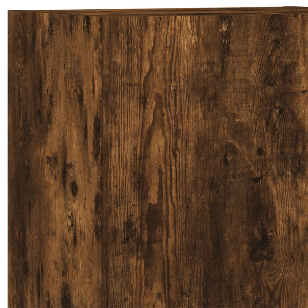 vidaXL Meuble TV, 4 pcs, chêne fumé, bois d'ingénierie