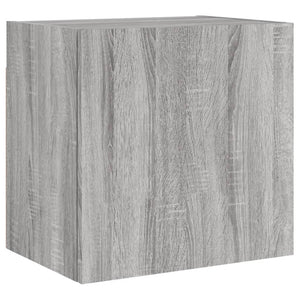 vidaXL Meuble TV mural, 4 pcs, gris Sonoma, aggloméré