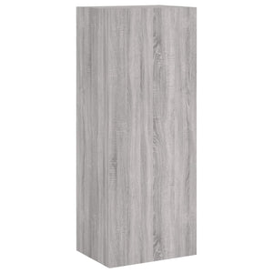 vidaXL Meuble TV mural, 4 pcs, gris Sonoma, aggloméré