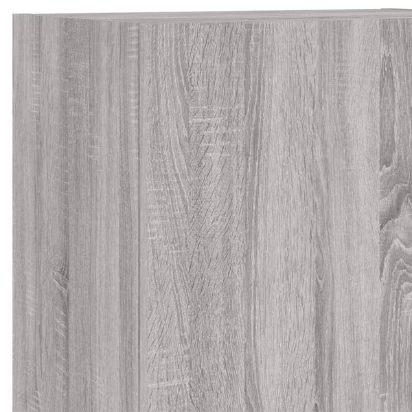 vidaXL Meuble TV mural, 4 pcs, gris Sonoma, aggloméré