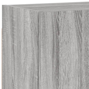 vidaXL Meuble TV mural, 4 pcs, gris Sonoma, aggloméré