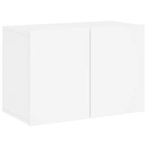 vidaXL Meuble TV mural 6 pièces blanc en bois d'ingénierie