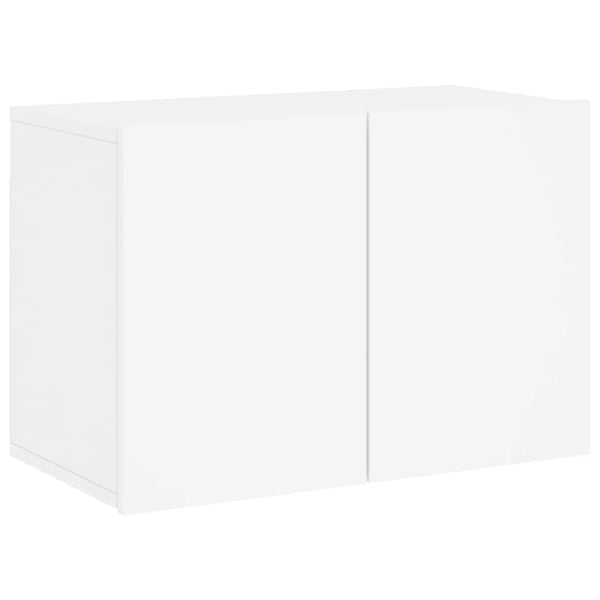 vidaXL Meuble TV mural 6 pièces blanc en bois d'ingénierie