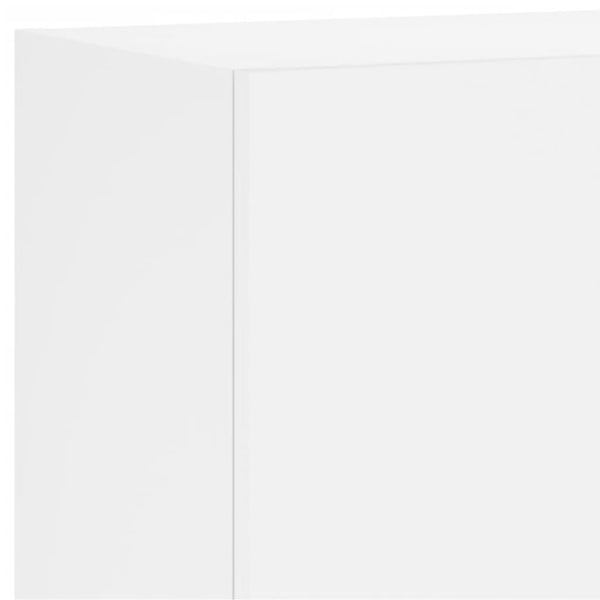 vidaXL Meuble TV mural 6 pièces blanc en bois d'ingénierie