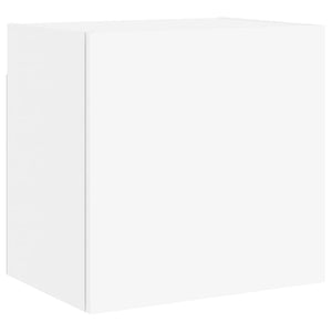 vidaXL Meuble TV mural 5 pièces Blanc Bois d'ingénierie