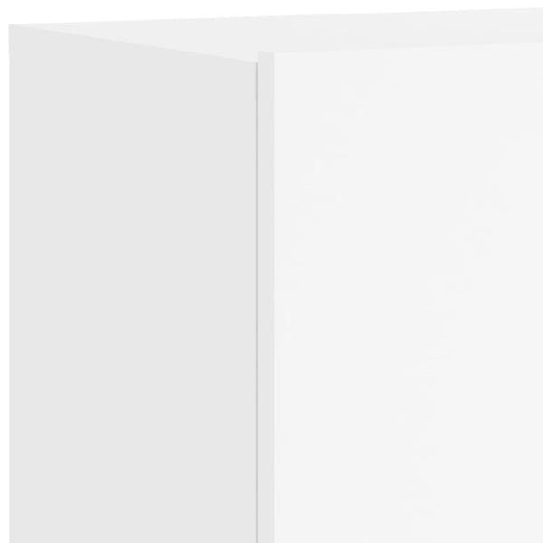 vidaXL Meuble TV mural 5 pièces Blanc Bois d'ingénierie
