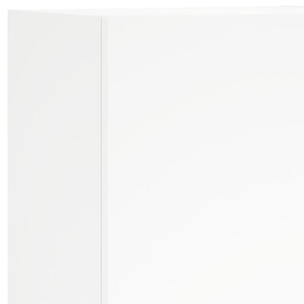 vidaXL Meuble TV mural 5 pièces Blanc Bois d'ingénierie
