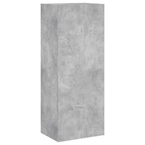vidaXL Meuble TV mural 5 pièces gris béton en bois d'ingénierie