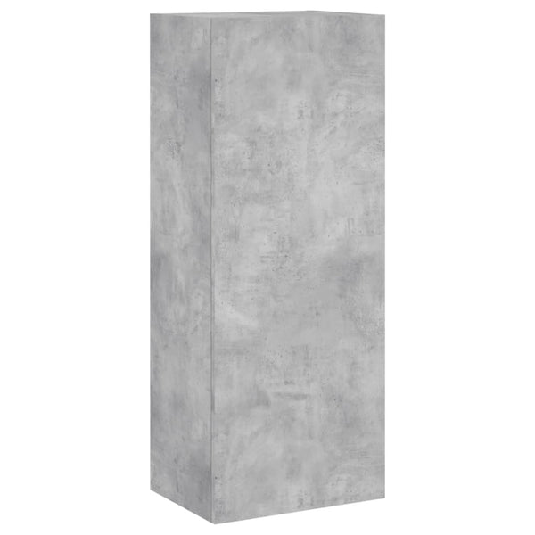 vidaXL Meuble TV mural 5 pièces gris béton en bois d'ingénierie