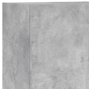 vidaXL Meuble TV mural 5 pièces gris béton en bois d'ingénierie