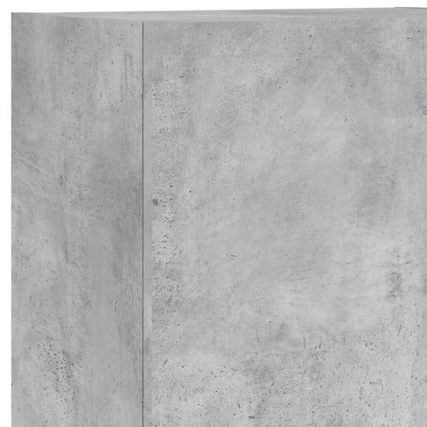 vidaXL Meuble TV mural 5 pièces gris béton en bois d'ingénierie