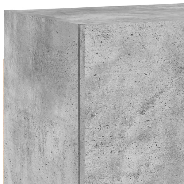 vidaXL Meuble TV mural 5 pièces gris béton en bois d'ingénierie