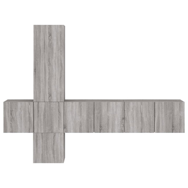 vidaXL Meuble TV mural 5 pcs gris sonoma en bois d'ingénierie