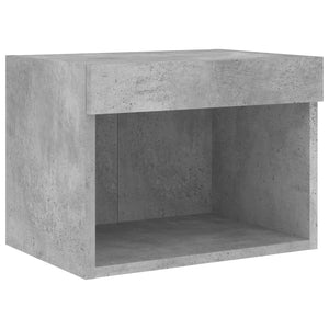 vidaXL Meuble TV mural 4 pcs avec éclairage LED Gris béton