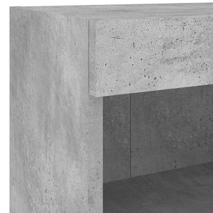 vidaXL Meuble TV mural 4 pcs avec éclairage LED Gris béton