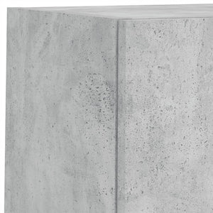 vidaXL Meuble TV mural 4 pcs avec éclairage LED Gris béton