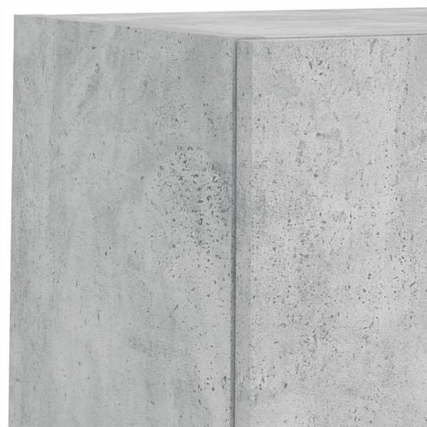 vidaXL Meuble TV mural 4 pcs avec éclairage LED Gris béton