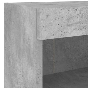vidaXL Meuble TV mural 8 pcs avec éclairage LED Gris béton Bois d'ingénierie